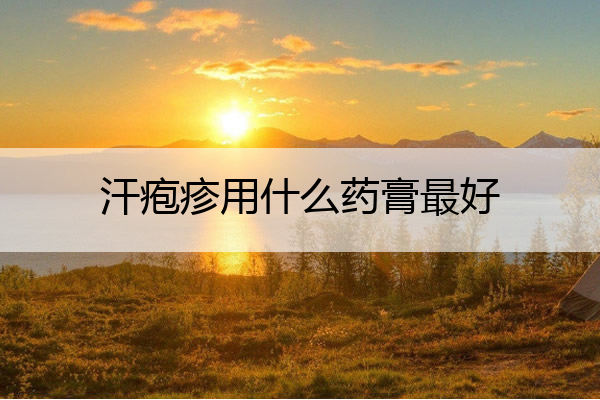 汗疱疹用什么药膏最好_汗泡湿疹用什么药膏最有效
